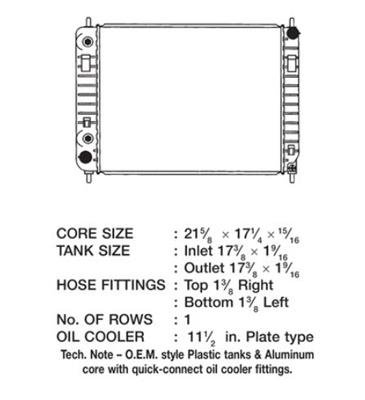 CSF Radiators 3261 Chevrolet Hhr
