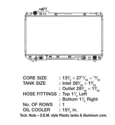 CSF Radiators for 1996-1997 RAV4 - 2623 Toyota Rav 4