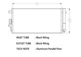 CSF Air Conditioning Condensers for 2012-2014 500 - 10755 Condenser, Aluminum, Black, Fiat, Each thumbnail 1