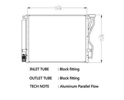 CSF Air Conditioning Condensers 10767 Condenser, Aluminum, Natural, for use on Hyundai, Each