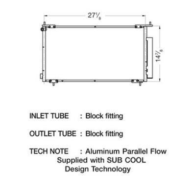 CSF Air Conditioning Condensers 10549 Condenser, Aluminum, Black, for use on Honda®, Each thumbnail 1