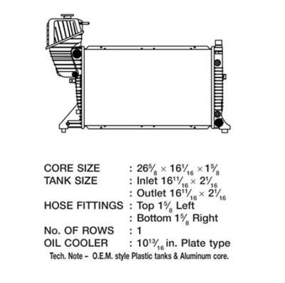 CSF Radiators 3661 Radiator, OE Replacement, Aluminum/Plastic, Natural, Dodge, Sprinter, Each thumbnail 1