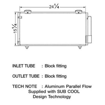 CSF Air Conditioning Condensers 10447 Condenser, Aluminum, Natural, Toyota, Each thumbnail 1