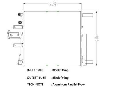 CSF Air Conditioning Condensers 10701 Condenser, Aluminum, Black, Dodge, Each thumbnail 1