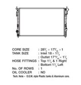 CSF Radiators 3460 Radiator, OE Replacement, Aluminum/Plastic, Natural, Ford, Lincoln, Edge, MKX, Each thumbnail 1