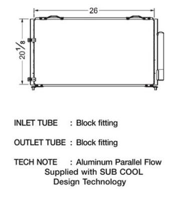 CSF Air Conditioning Condensers 10379 Condenser, Aluminum, Black, for use with Acura®, Each thumbnail 1