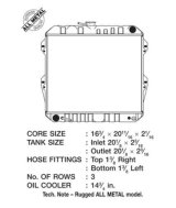CSF All-Metal Radiators for 1985-1988 4RUNNER, 1988-1995 PICKUP - 2306 Radiator, All-Metal, Copper/Brass, Black, Toyota, 4Runner, Puckup, Each thumbnail 3