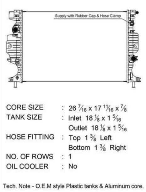 CSF Radiators 3807 Radiator, OE Replacement, Aluminum/Plastic, Ford, Lincoln, Each thumbnail 3