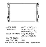 CSF Radiators 3596 Radiator, OE Replacement, Aluminum/Plastic, Natural, Ford, Lincoln, Flex, MKT, Each thumbnail 1