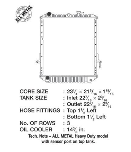 CSF All-Metal Radiators 3220 Chevrolet W Series Diesel (Hd) thumbnail 3