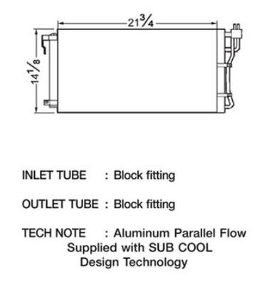 CSF Air Conditioning Condensers for 2007-2009 SPECTRA - 10473 Condenser, Aluminum, Natural, use on Kia, Each thumbnail 1