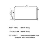 CSF Air Conditioning Condensers 10507 Condenser, Aluminum, Natural, Nissan, Each thumbnail 1