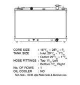 CSF Radiators 3502 Radiators, Downflow, Aluminum/Plastic, Natural, Toyota, 2.4L, 2.5L, 3.5L, Each thumbnail 1