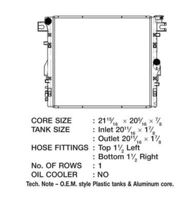 CSF Radiators for 2012-2016 WRANGLER - 3592 Radiator, OE Replacement, Aluminum/Plastic, Natural, Jeep, JK Wrangler, Each thumbnail 1