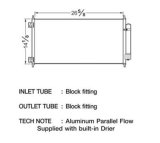 CSF Air Conditioning Condensers 10464 Condenser, Aluminum, Natural, for use on Honda®, Each thumbnail 1
