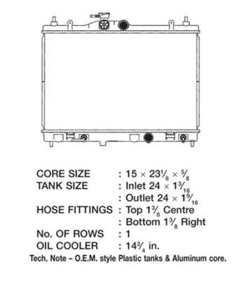 CSF Radiators 3348 Nissan Versa With Variable Trans thumbnail 1