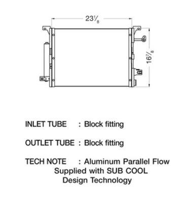 CSF Air Conditioning Condensers 10660 Condenser, Aluminum, Natural, Ford, Each thumbnail 1