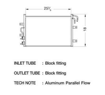 CSF Air Conditioning Condensers 10679 Condenser, Aluminum, Black, Ford, Lincoln, Each thumbnail 1
