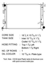 CSF Radiators 3761 Radiator, OE Replacement, Aluminum/Plastic, Natural, for use on Kia, Each thumbnail 3