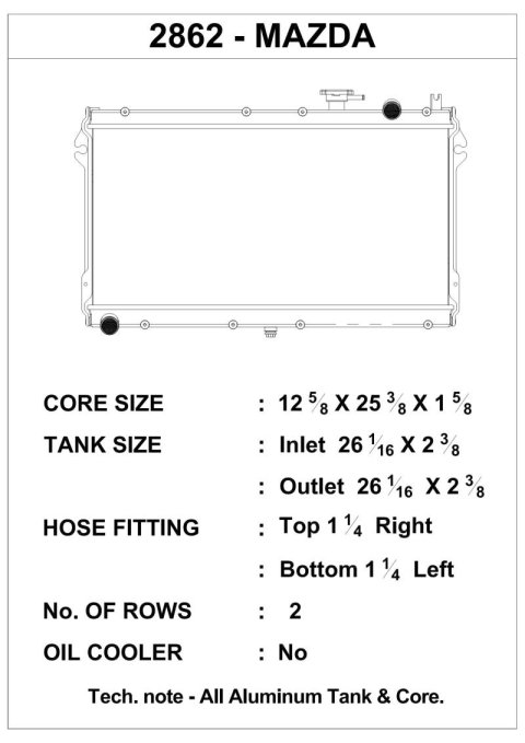 CSF Racing Radiators for 1990-1997 MIATA - 2862 Radiator, Racing, Aluminum, Polished, Mazda, Miata, Each thumbnail 3