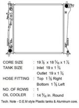 CSF Radiators 3874 Radiator, Aluminum/Plastic, Natural, Crossflow, Upper Passenger Side Inlet, Lower Driver Side Outlet, Turbocharged, for Kia, Each thumbnail 1