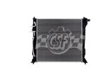 CSF Radiators 3874 Radiator, Aluminum/Plastic, Natural, Crossflow, Upper Passenger Side Inlet, Lower Driver Side Outlet, Turbocharged, for Kia, Each thumbnail 2