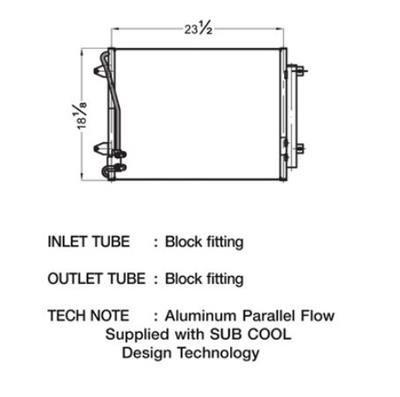 CSF Air Conditioning Condensers for 2009-2014 CC, 2012-2014 PASSAT - 10538 Condenser, Aluminum, Natural, Volkswagen, Each thumbnail 1