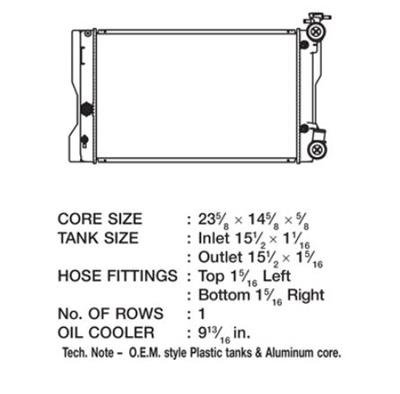 CSF Radiators 3445 Toyota Corolla thumbnail 1