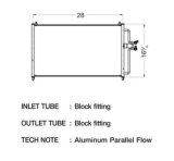 CSF Air Conditioning Condensers for 2005-2007 ESCAPE, MARINER, 2005-2006 TRIBUTE - 10576 Condenser, Aluminum, Black, Ford, Each thumbnail 1