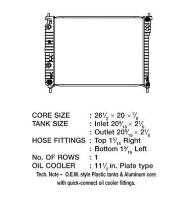 CSF Radiators 3650 Radiator, OE Replacement, Aluminum/Plastic, Natural, Chevy, Captiva Sport, Each thumbnail 1