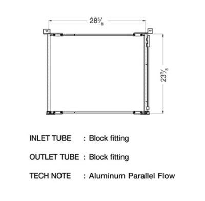 CSF Air Conditioning Condensers 10612 Condenser, Aluminum, Natural, Ford, Each thumbnail 1