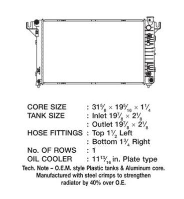 CSF Radiators 3359 Dodge D / R / W / Ram Series thumbnail 1