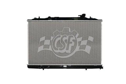 CSF Radiators 3883 Radiator, Aluminum/Plastic, Natural, Downflow, Upper Driver Side Inlet, Lower Driver Side Outlet, for use on Honda®, Each thumbnail 4