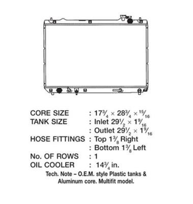 CSF Radiators 3473 Toyota Highlander V6 thumbnail 1