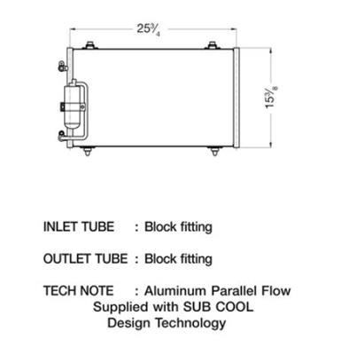 CSF Air Conditioning Condensers 10636 Condenser, Aluminum, Natural, Pontiac, Each