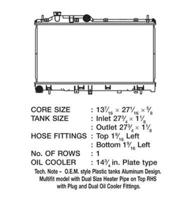 CSF Radiators 3515 Subaru Forester Non Turbo thumbnail 1