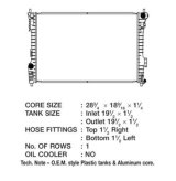 CSF Radiators for 2013-2018 FLEX, 2013-2016 MKT - 3597 Radiator, OE Replacement, Aluminum/Plastic, Natural, Ford, Lincoln, Flex, MKT, Each thumbnail 1