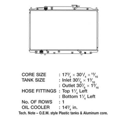 CSF Radiators 3187 Honda Odyssey