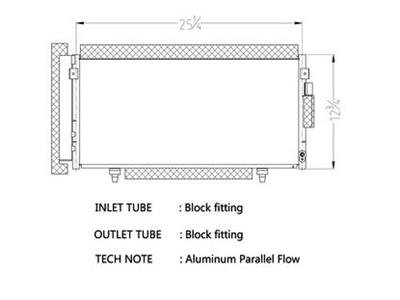CSF Air Conditioning Condensers 10781 Condenser, Aluminum, Black, Subaru, Each thumbnail 1