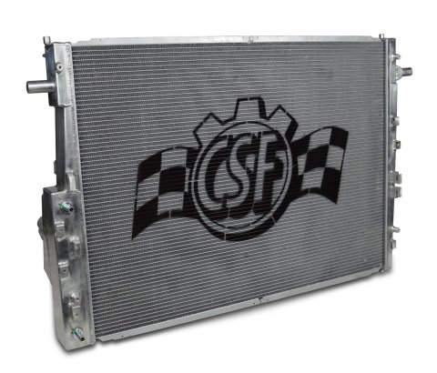 CSF Racing Radiators 7062 Radiator, Racing, Aluminum, Polished, Ford, Super Duty, 6.4L, Powerstroke, Each thumbnail 1