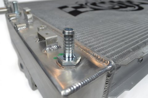 CSF Racing Radiators 7062 Radiator, Racing, Aluminum, Polished, Ford, Super Duty, 6.4L, Powerstroke, Each thumbnail 2
