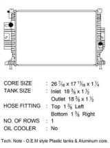 CSF Radiators 3811 Radiator, Aluminum/Plastic, Natural, Crossflow, Upper Driver Side Inlet, Lower Passenger Side Outlet, Turbocharged, Ford, Lincoln, Each thumbnail 1