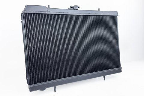CSF High Performance All-Aluminum Radiators 7229B Radiator, High-Performance, Downflow, 2 Row, Aluminum, Black Finish, Nissan, R32 Skyline GT-R, Each thumbnail 6
