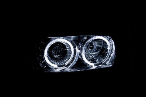 Anzo Headlights 111191 Headlight Assemblies, Projector with Halo, Amber/Clear Lens, Chrome Housing, GMC, Pair thumbnail 3