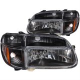 Anzo Headlights for 1995-2001 EXPLORER - 111039 Headlights, Clear Style, Clear Lens, Black Housing, Amber Corner, Ford, Pair thumbnail 1