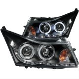 Anzo Headlights 121400 Headlights, Projector with CCFL Halo, Clear Lens, Black Housing, LED Low-brow Accents, Chevy, Set thumbnail 1