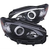 Anzo USA Headlight Assemblies 121520 Projector Headlights w/ Halo Black w/ Amber thumbnail 1