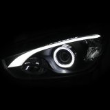 Anzo USA Headlight Assemblies 121520 Projector Headlights w/ Halo Black w/ Amber thumbnail 3