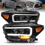 Anzo Projector Plank Style Switchback Headlights 111500 Headlight Assemblies, Headlights, LED, High/Low Beam, Clear Lens, Black Housing, Toyota, Pair thumbnail 1