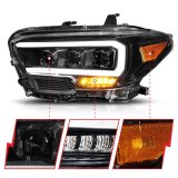 Anzo Projector Plank Style Switchback Headlights 111500 Headlight Assemblies, Headlights, LED, High/Low Beam, Clear Lens, Black Housing, Toyota, Pair thumbnail 2